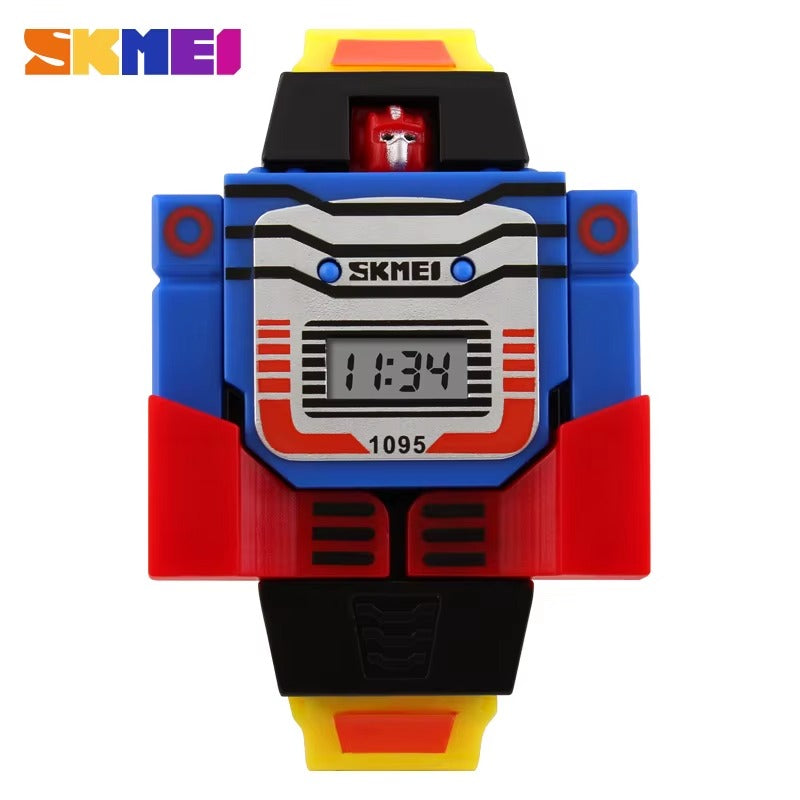 TransformiX Kids Robot Watch - Red Blue front view