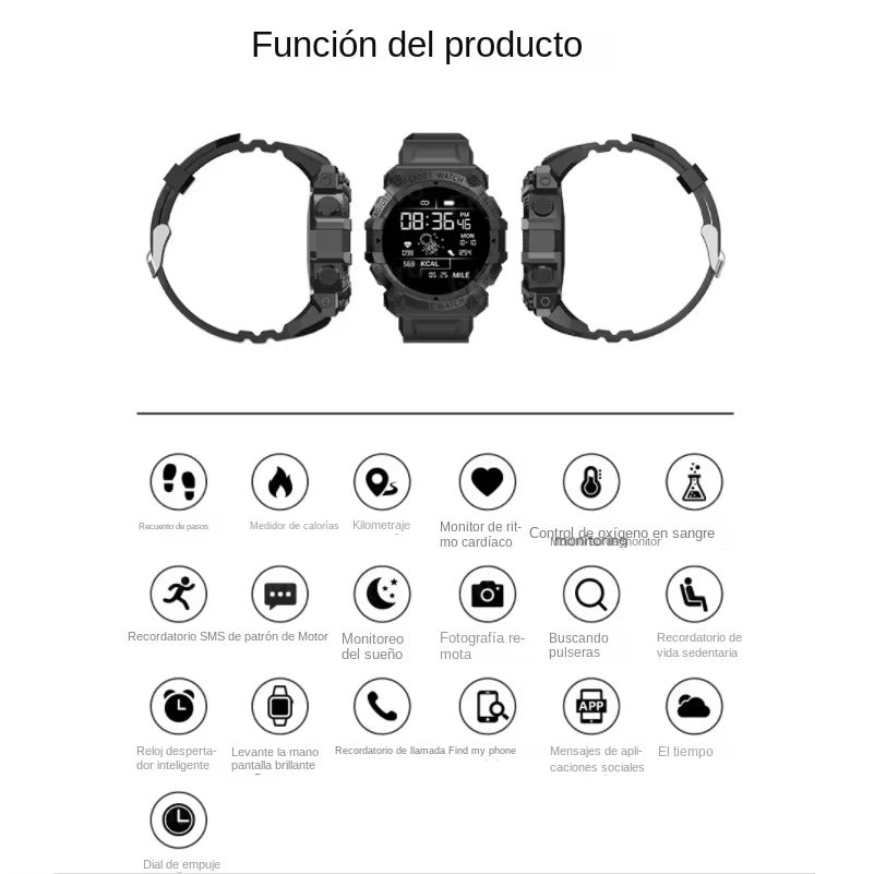 Pro Fit Sport Smartwatch Heart Rate, Blood Pressure & Fitness Tracker