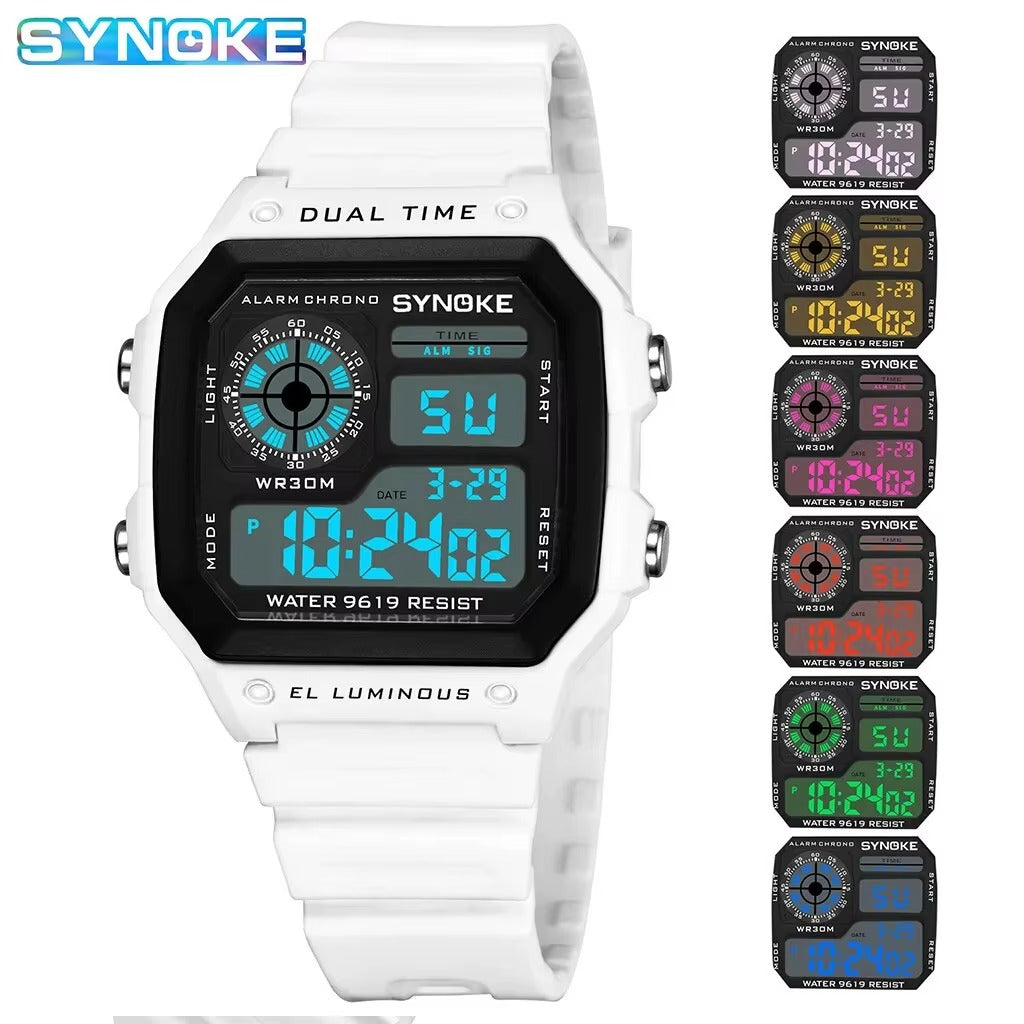 Military Tactical Digital Sports Watch - White