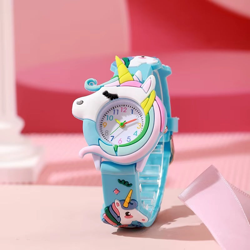 3D Unicorn Kids Watch - Blue