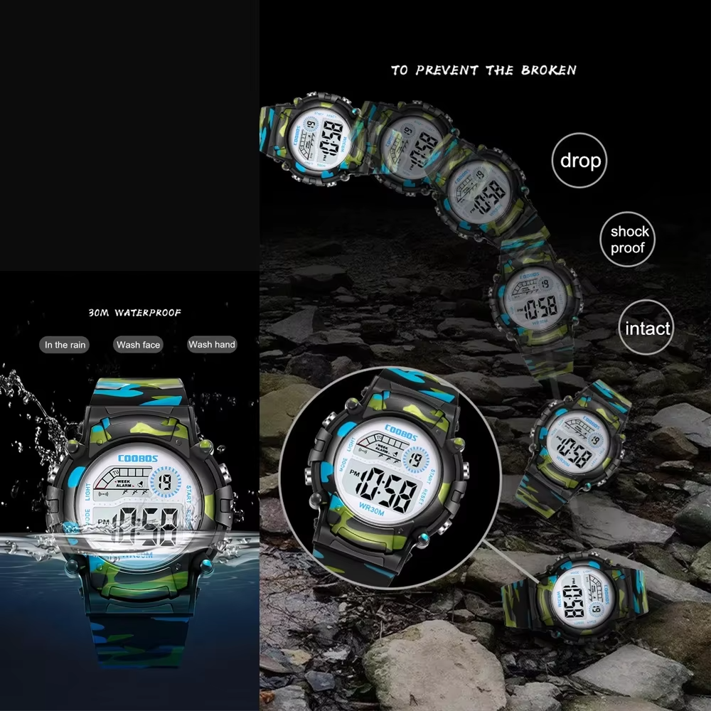 COOBOS Kids Digital Sports Watch