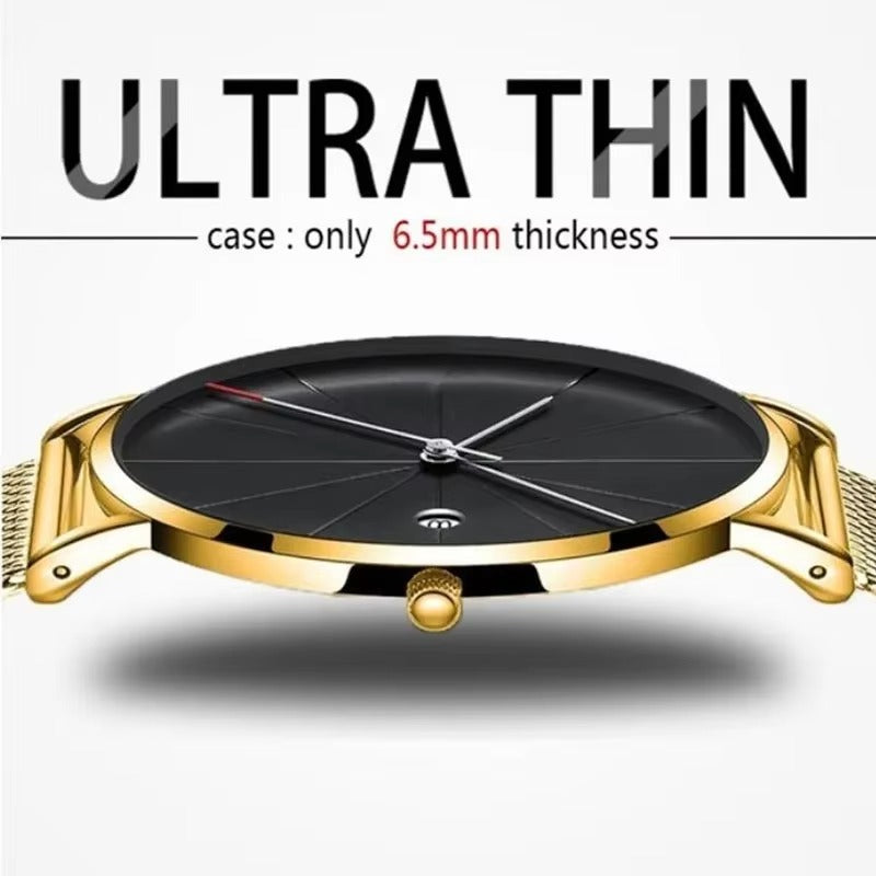 Luxury Ultra Thin Mesh Quartz Watch for Men