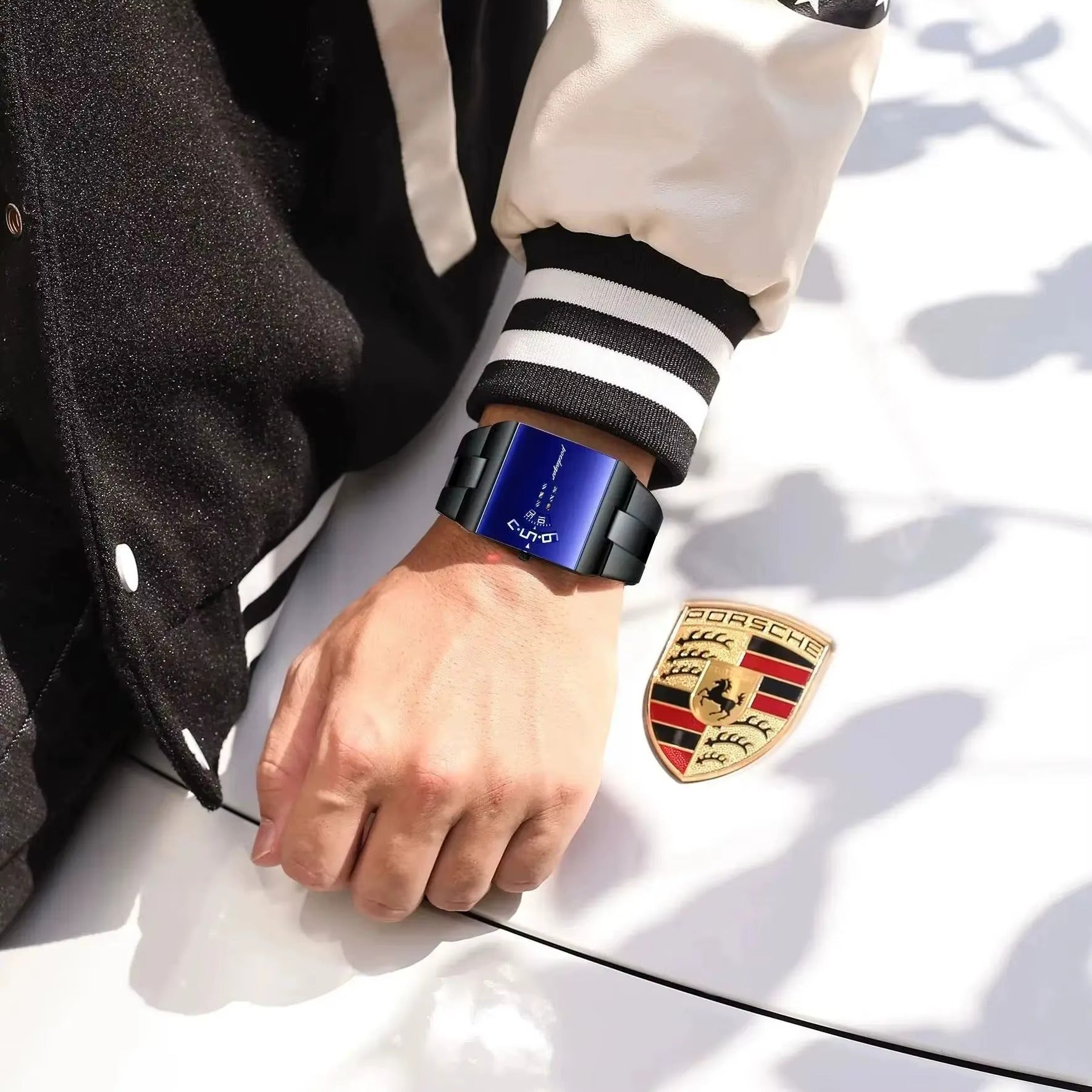 POEDAGAR Stealth Rectangle Watch