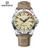NAVIFORCE Vanguard Pro Blue Silver leather strap