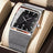 Men's Square Dial Watch - Silver White