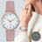 LunaBelle™ Minimalist Rose Gold Leather Watch
