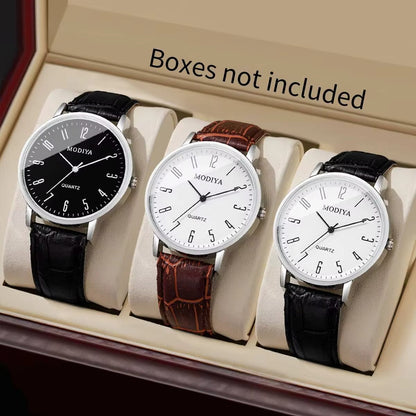 Classic Emir 3-Piece Leather Watch Set