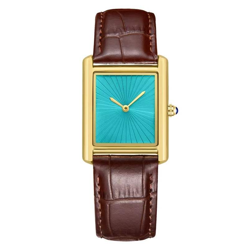 Monarch Classic Square Tank Watch for Men Women