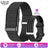 LIGE Smart Fitness Band - Khaki Orange Nylon and Red Silicone Straps