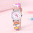 Kids Rainbow Unicorn Pegasus Watch - Pink silicone strap with 3D cartoon charms
