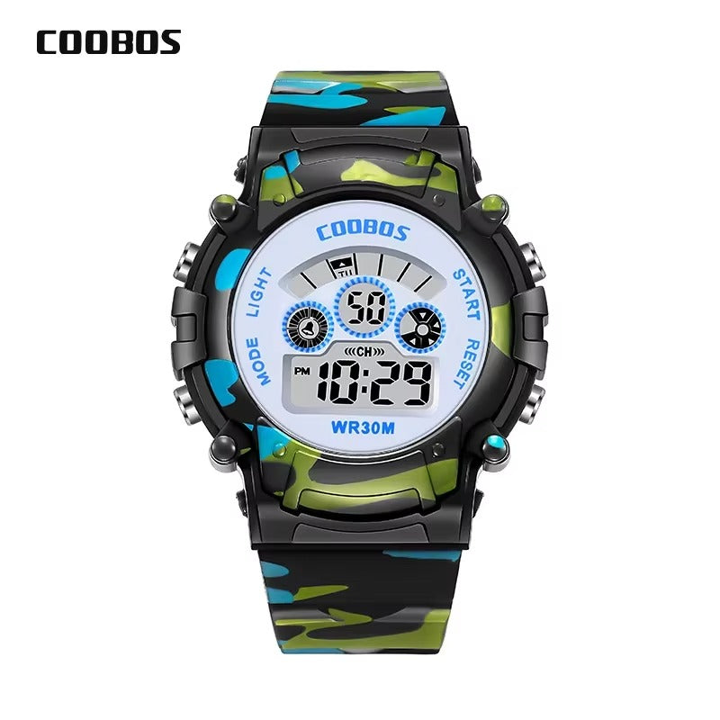 Pink Camo Kids Digital Sports Watch