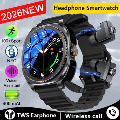 2026 New 2 in 1 Smart Watch With Earbuds