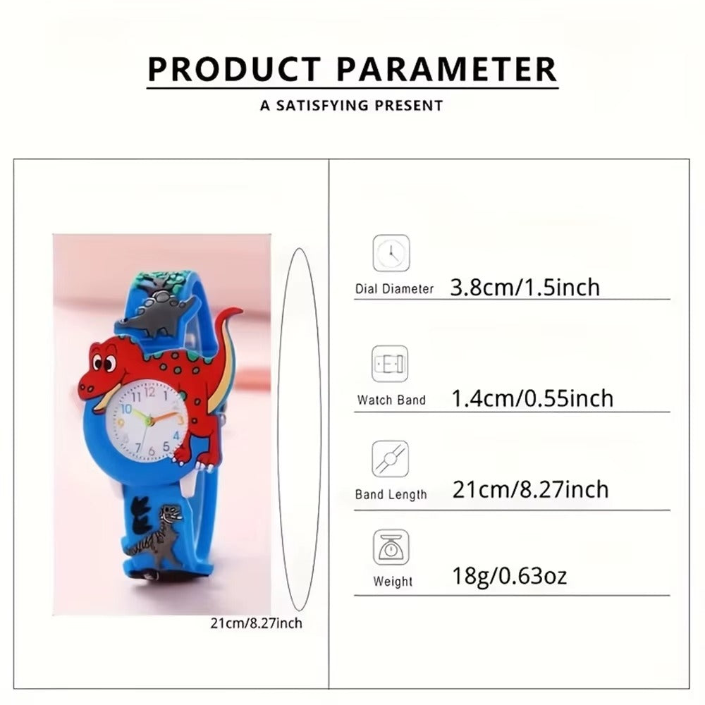 Kids 3D Dinosaur Cartoon Quartz Watch