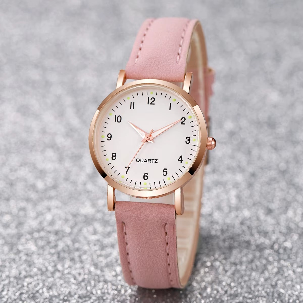 LunaBelle™ Minimalist Rose Gold Leather Watch