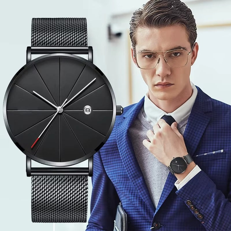 Luxury Ultra Thin Mesh Quartz Watch for Men