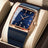 Men's Square Dial Watch - Silver Green