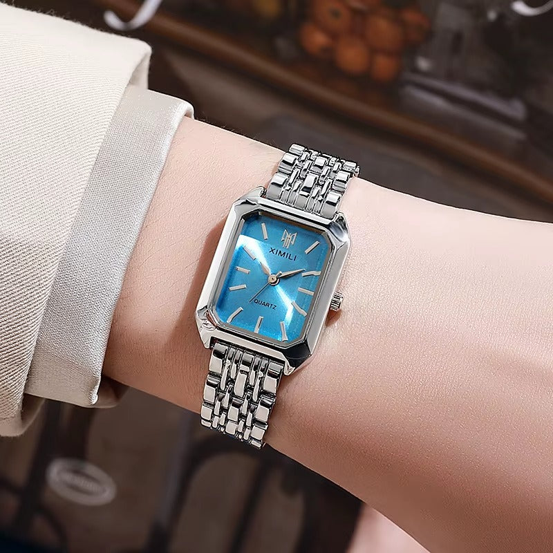 Velora™ women's rectangle quartz watch - lifestyle shot
