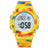 Yellow Camo Kids Digital Sports Watch side view