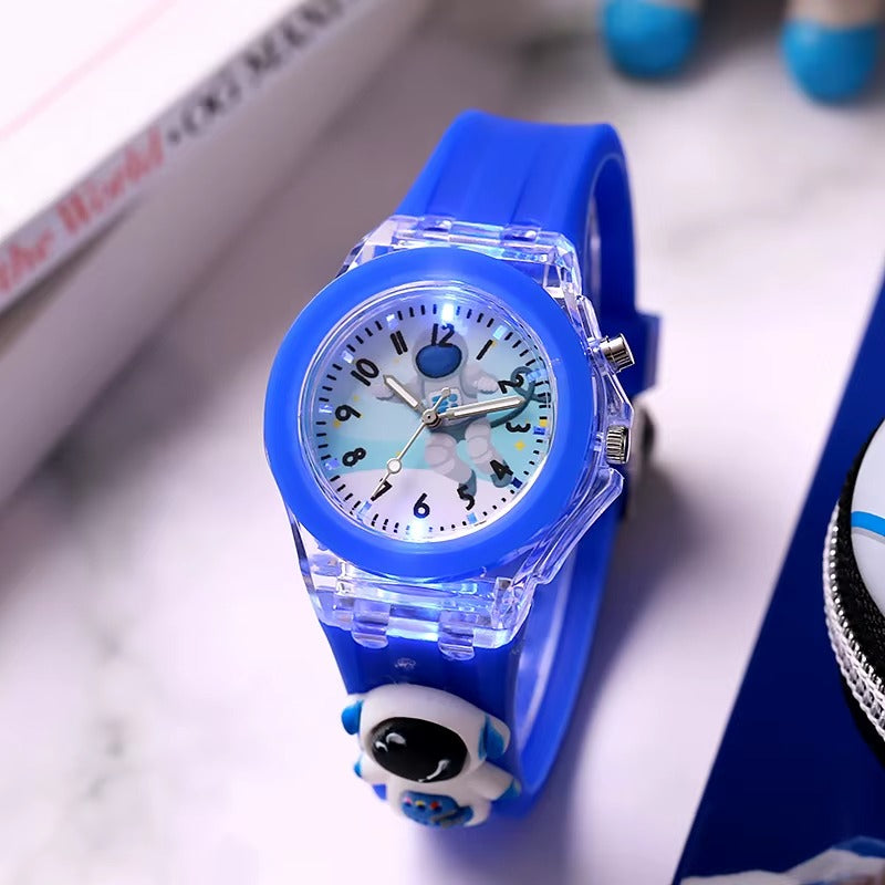 GlowBuddy Mickey Mouse LED kids watch blue silicone strap