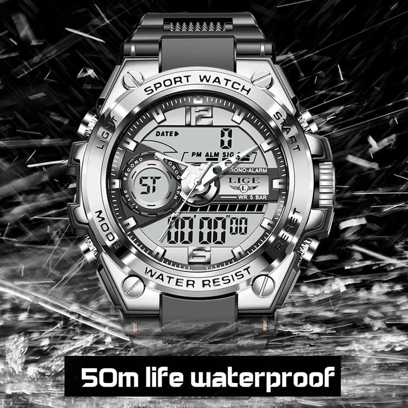 LIGE Men's Military Sport Watch