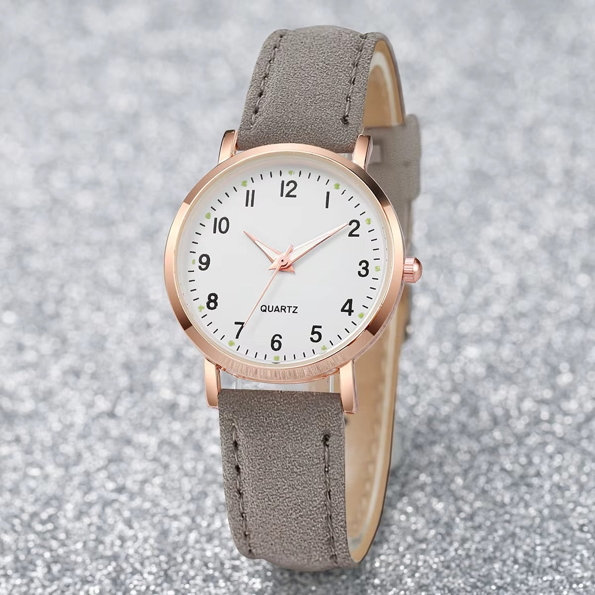 LunaBelle™ Minimalist Rose Gold Leather Watch