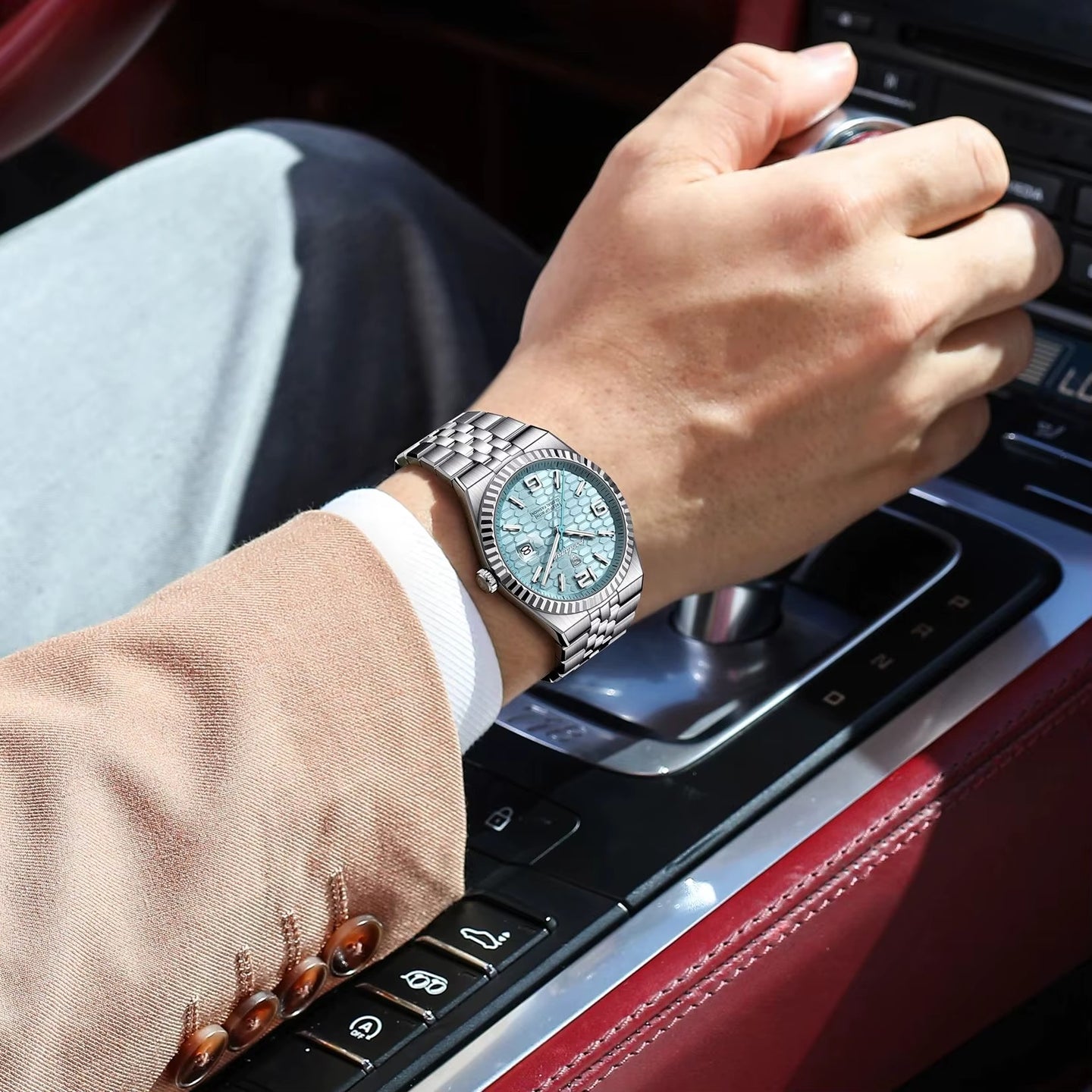 POEDAGAR Luxury Men's Stainless Steel Quartz Watch