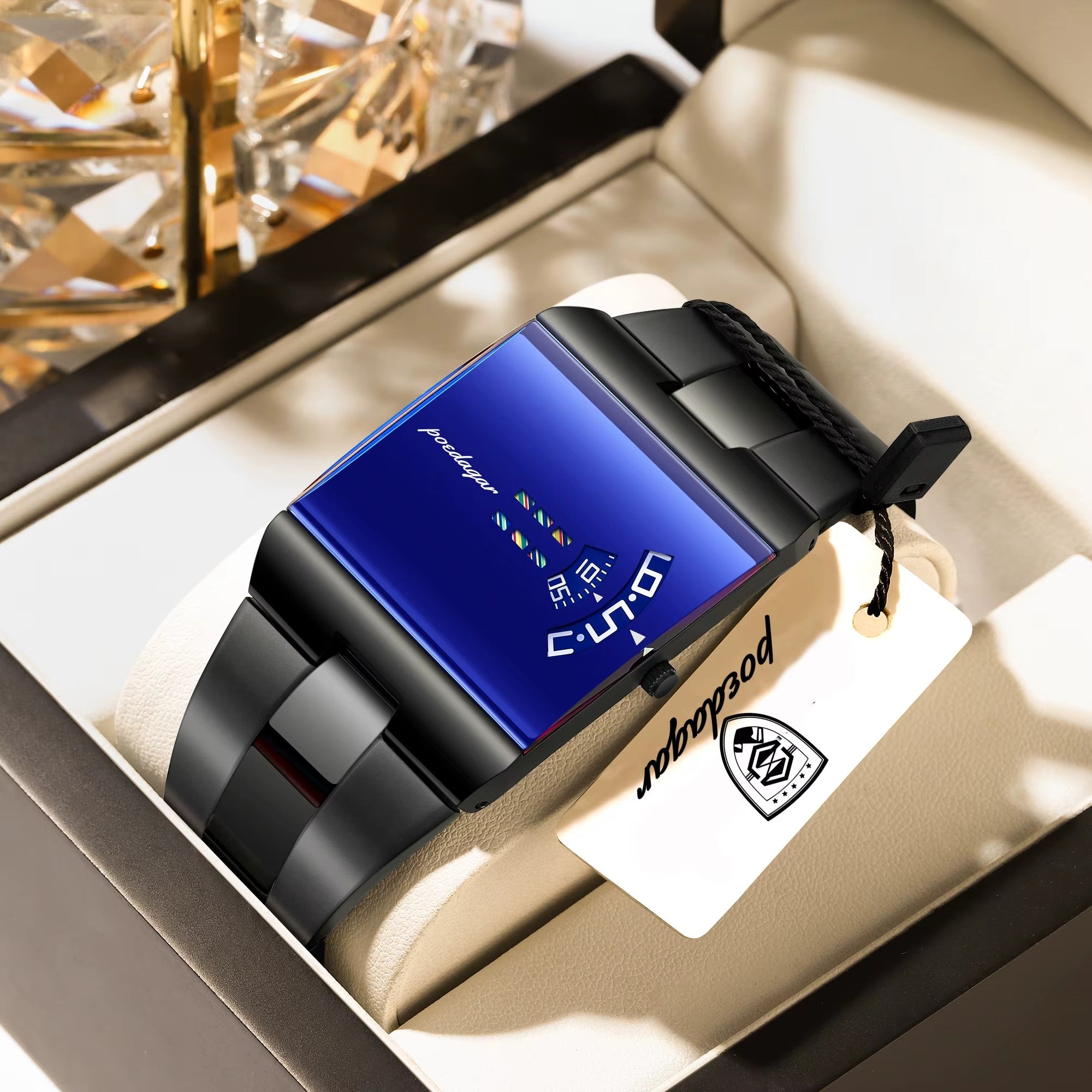 POEDAGAR Stealth Rectangle Watch