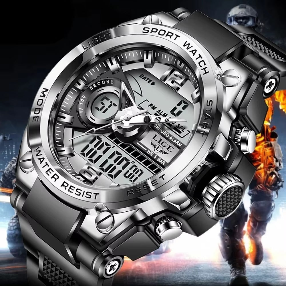 LIGE Men's Military Sport Watch