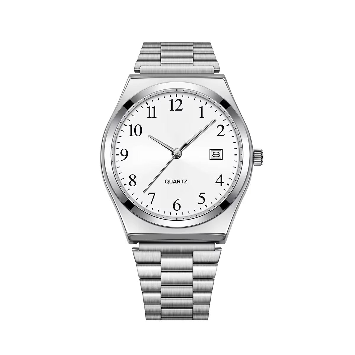 LUCKY FOX Aurora™ – Pink Sunburst Dial Stainless Steel Quartz Watch