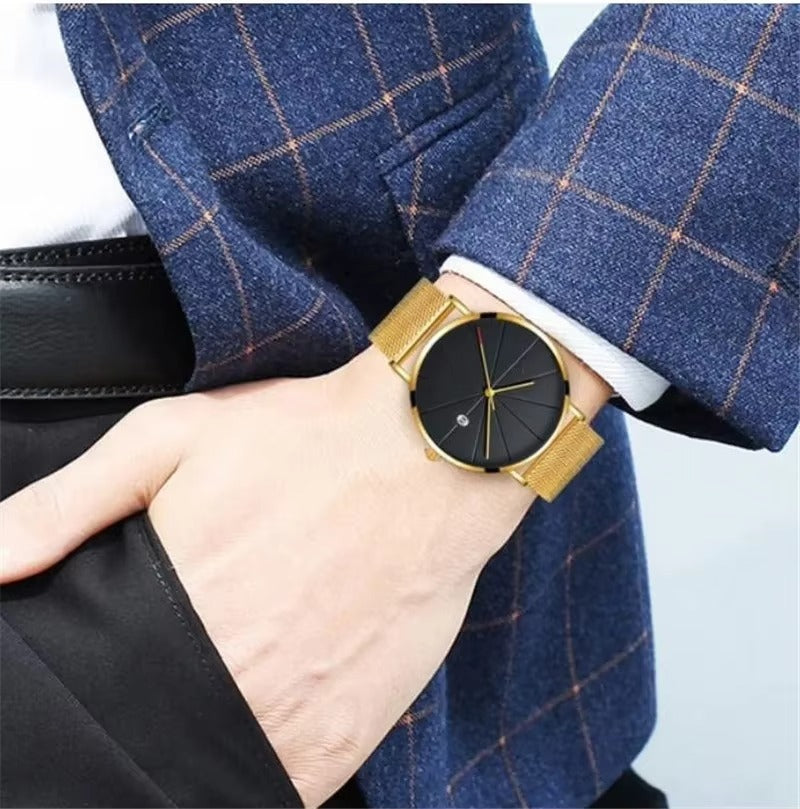 Luxury Ultra Thin Mesh Quartz Watch for Men