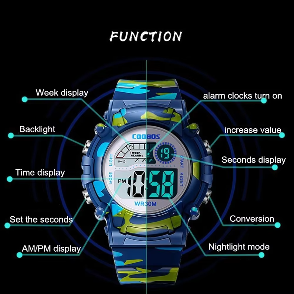 COOBOS Kids Digital Sports Watch