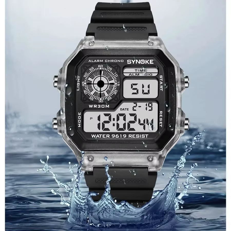 Military Tactical Digital Sports Watch Dual Time Waterproof LED
